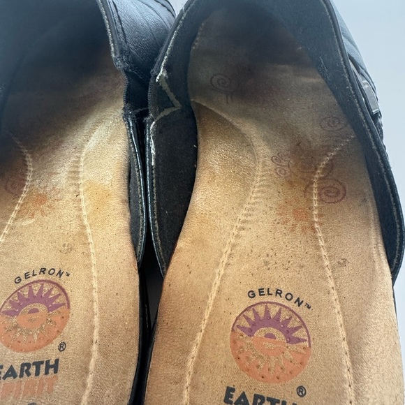 Earth Spirit Gelron Women's Black Vegan Leather Buckle Accent Slip-On Mules 10 - Picture 11 of 14